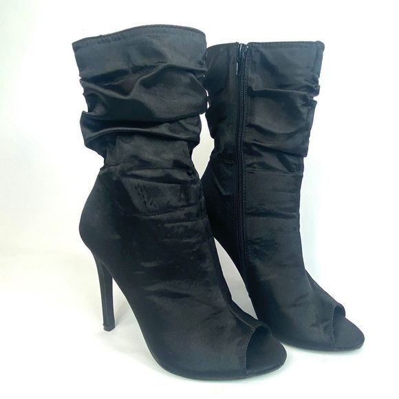 Sexy Botties Slouchy Mid Calf Peep Toe 7.5 - Picture 3 of 15